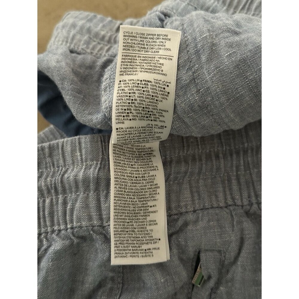 Athleta Cabo Joggers Women’s 4P Chambray Blue Pull-On Pants 100% Linen - Picture 7 of 13